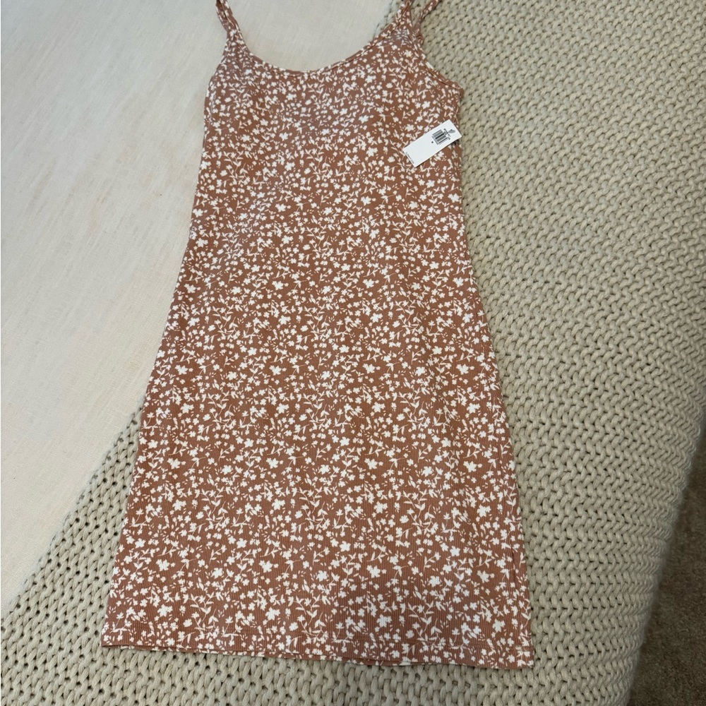 Old Navy Brown Floral Mini Dress